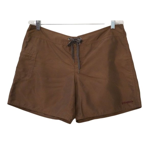 Patagonia Pants - Patagonia Shorts, Womens Size 12, Board Shorts, Water Shorts, Brown Lace Up Shor
